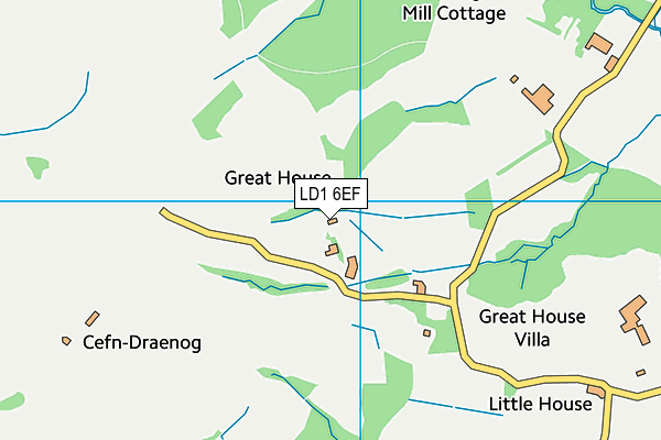 LD1 6EF map - OS VectorMap District (Ordnance Survey)