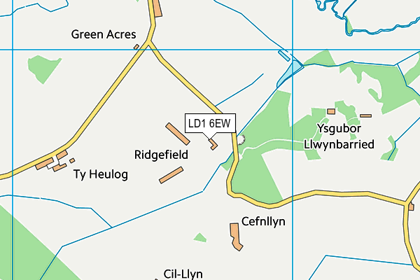 LD1 6EW map - OS VectorMap District (Ordnance Survey)