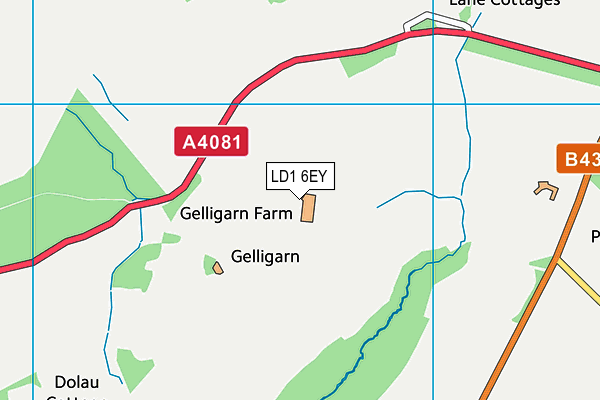 LD1 6EY map - OS VectorMap District (Ordnance Survey)