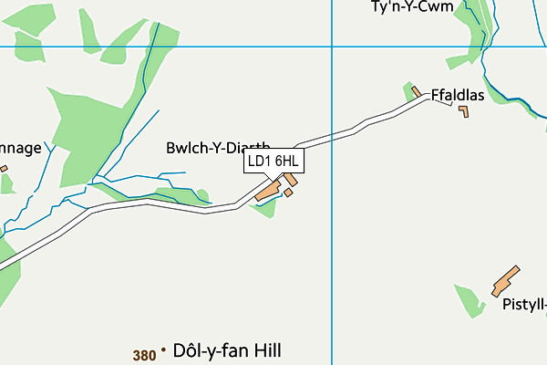 LD1 6HL map - OS VectorMap District (Ordnance Survey)