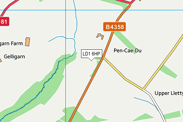 LD1 6HP map - OS VectorMap District (Ordnance Survey)