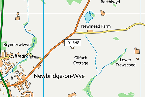 LD1 6HS map - OS VectorMap District (Ordnance Survey)