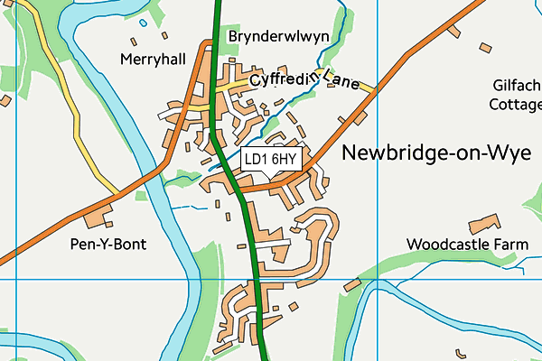 LD1 6HY map - OS VectorMap District (Ordnance Survey)