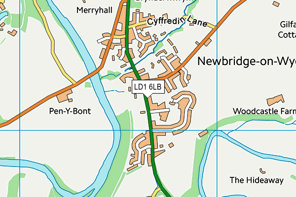 LD1 6LB map - OS VectorMap District (Ordnance Survey)