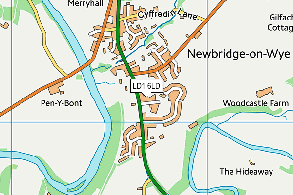 Newbridge-On-Wye V.P. map (LD1 6LD) - OS VectorMap District (Ordnance Survey)