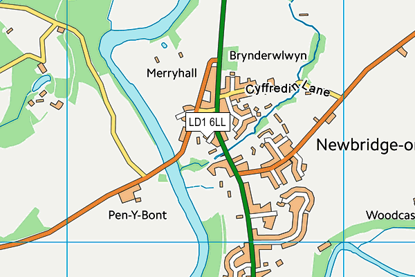 LD1 6LL map - OS VectorMap District (Ordnance Survey)