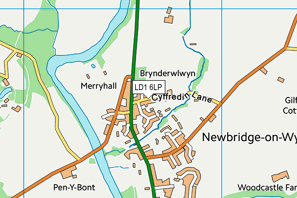 LD1 6LP map - OS VectorMap District (Ordnance Survey)