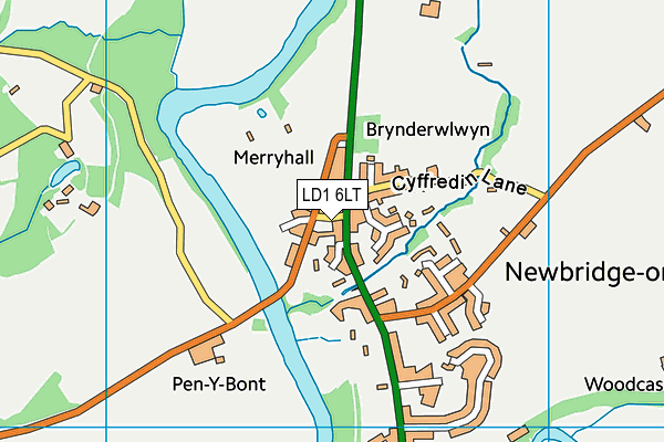 LD1 6LT map - OS VectorMap District (Ordnance Survey)