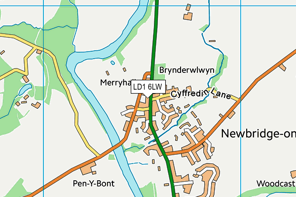 LD1 6LW map - OS VectorMap District (Ordnance Survey)