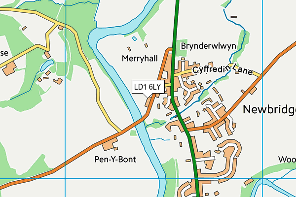 LD1 6LY map - OS VectorMap District (Ordnance Survey)