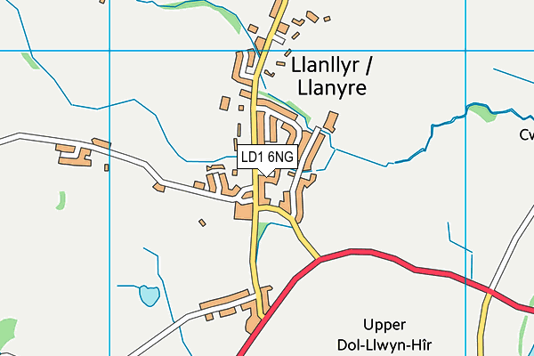 LD1 6NG map - OS VectorMap District (Ordnance Survey)