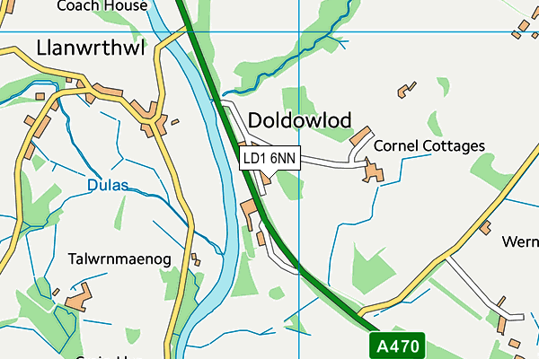 LD1 6NN map - OS VectorMap District (Ordnance Survey)