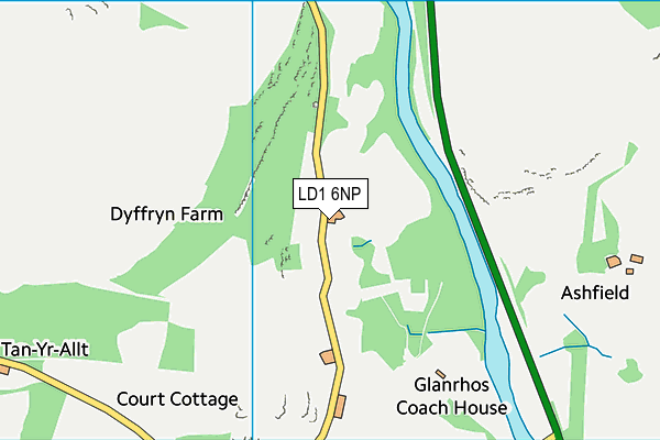 LD1 6NP map - OS VectorMap District (Ordnance Survey)