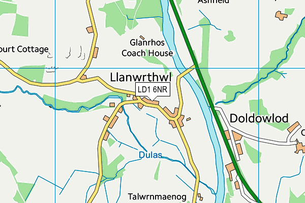 LD1 6NR map - OS VectorMap District (Ordnance Survey)