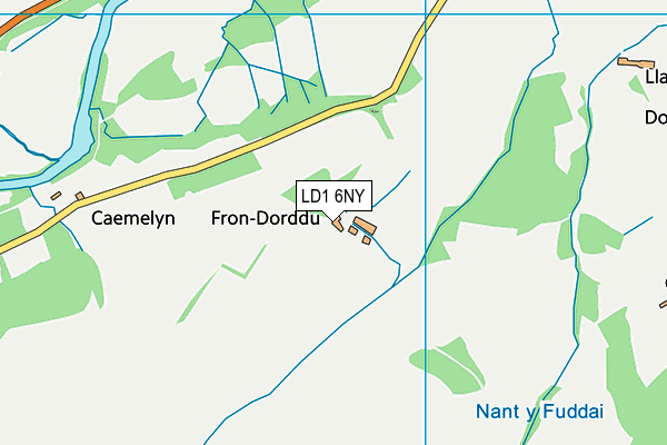 LD1 6NY map - OS VectorMap District (Ordnance Survey)