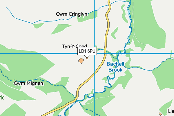 LD1 6PU map - OS VectorMap District (Ordnance Survey)