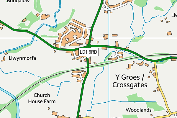 LD1 6RD map - OS VectorMap District (Ordnance Survey)