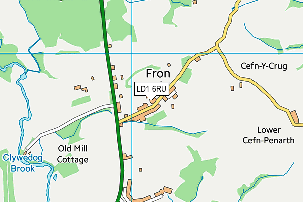 LD1 6RU map - OS VectorMap District (Ordnance Survey)