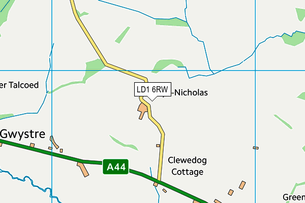 LD1 6RW map - OS VectorMap District (Ordnance Survey)