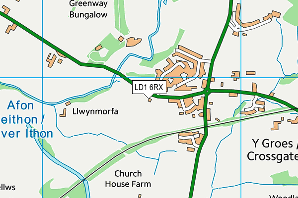 LD1 6RX map - OS VectorMap District (Ordnance Survey)