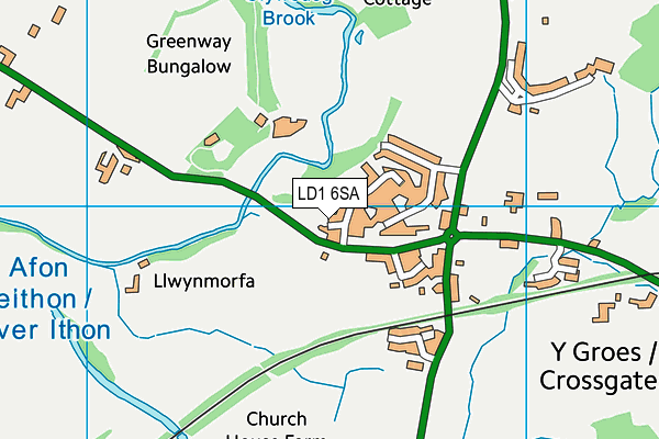 LD1 6SA map - OS VectorMap District (Ordnance Survey)