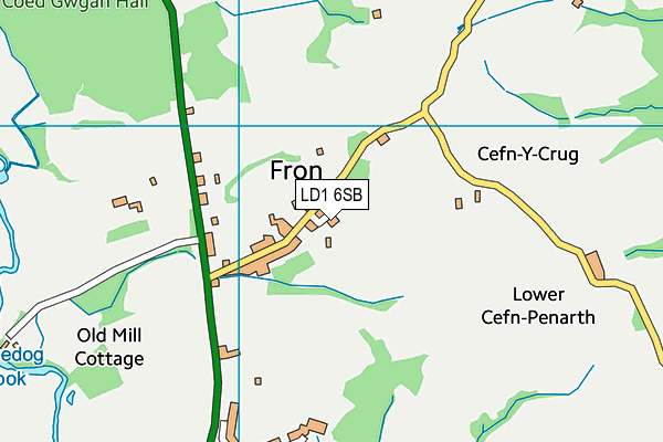 LD1 6SB map - OS VectorMap District (Ordnance Survey)