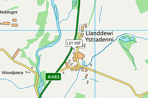 LD1 6SF map - OS VectorMap District (Ordnance Survey)