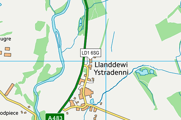 LD1 6SG map - OS VectorMap District (Ordnance Survey)