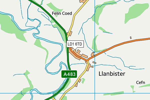 LD1 6TD map - OS VectorMap District (Ordnance Survey)