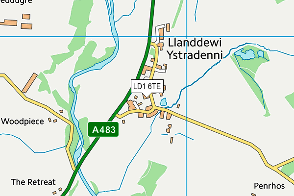 LD1 6TE map - OS VectorMap District (Ordnance Survey)