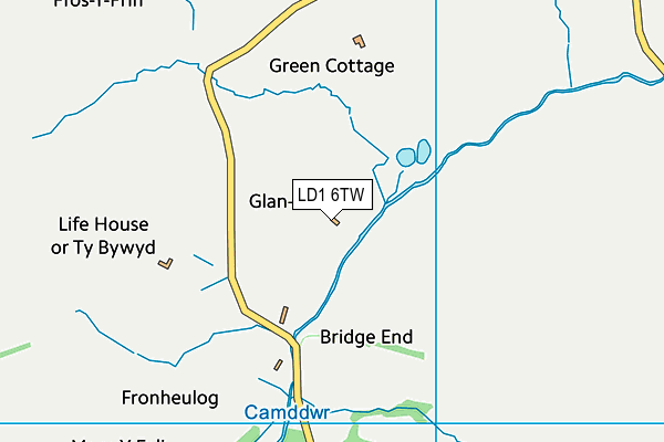 LD1 6TW map - OS VectorMap District (Ordnance Survey)