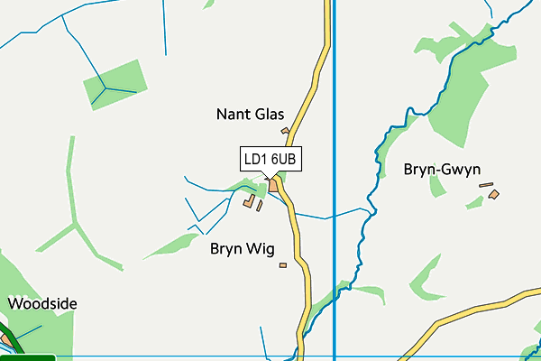 LD1 6UB map - OS VectorMap District (Ordnance Survey)