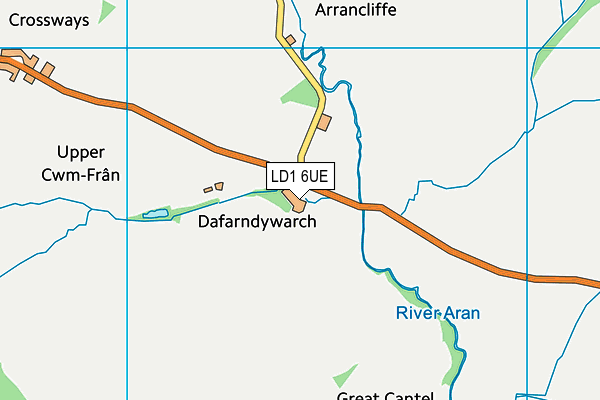 LD1 6UE map - OS VectorMap District (Ordnance Survey)