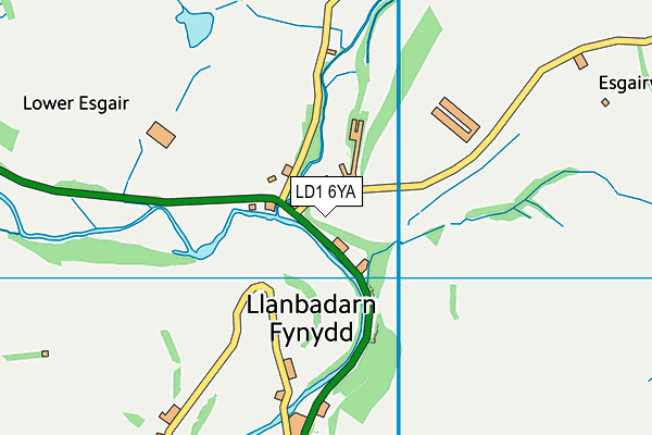 LD1 6YA map - OS VectorMap District (Ordnance Survey)