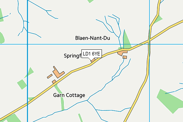 LD1 6YE map - OS VectorMap District (Ordnance Survey)