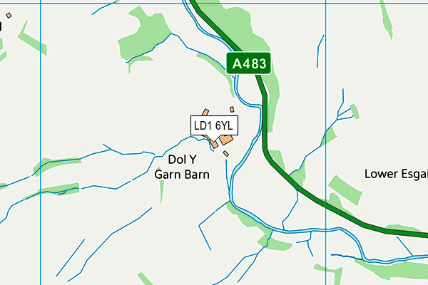 LD1 6YL map - OS VectorMap District (Ordnance Survey)