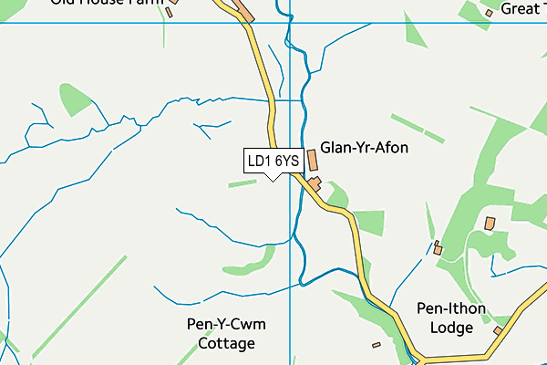 LD1 6YS map - OS VectorMap District (Ordnance Survey)