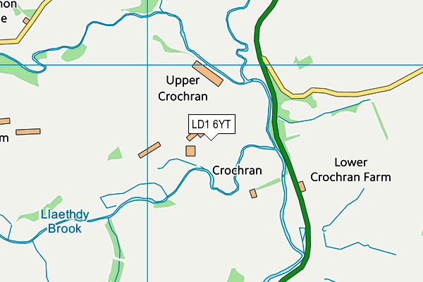 LD1 6YT map - OS VectorMap District (Ordnance Survey)