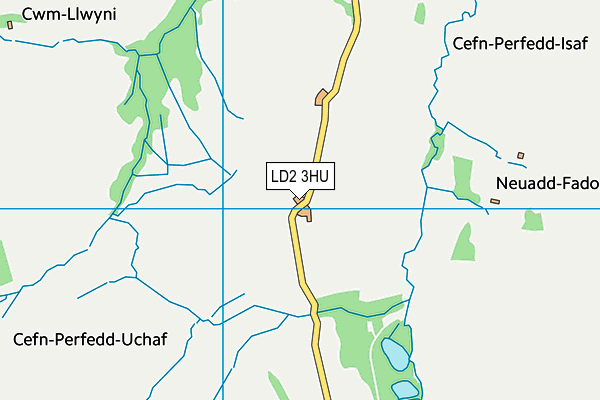 LD2 3HU map - OS VectorMap District (Ordnance Survey)