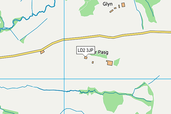 LD2 3JP map - OS VectorMap District (Ordnance Survey)