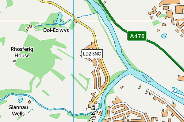 LD2 3NG map - OS VectorMap District (Ordnance Survey)