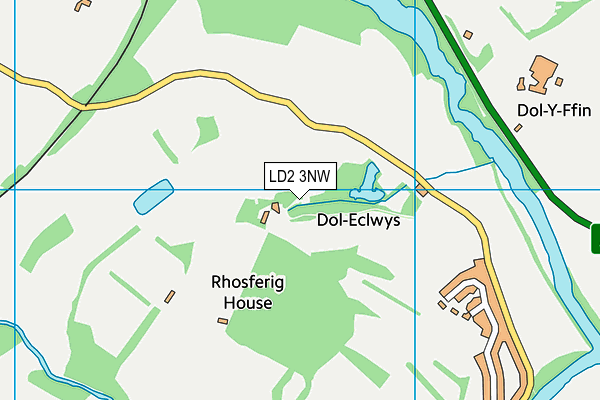 LD2 3NW map - OS VectorMap District (Ordnance Survey)
