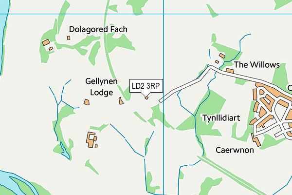 LD2 3RP map - OS VectorMap District (Ordnance Survey)