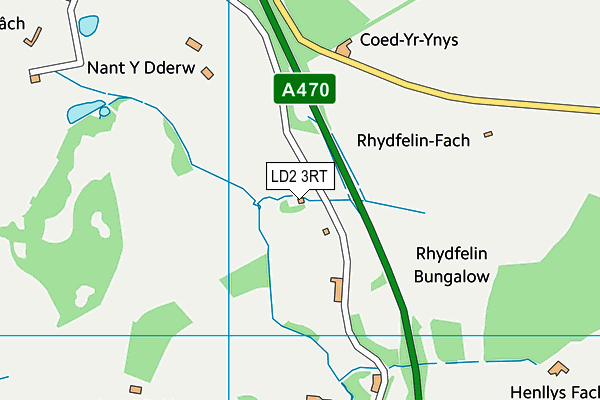 LD2 3RT map - OS VectorMap District (Ordnance Survey)