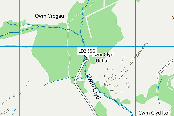 LD2 3SG map - OS VectorMap District (Ordnance Survey)