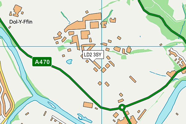 LD2 3SY map - OS VectorMap District (Ordnance Survey)