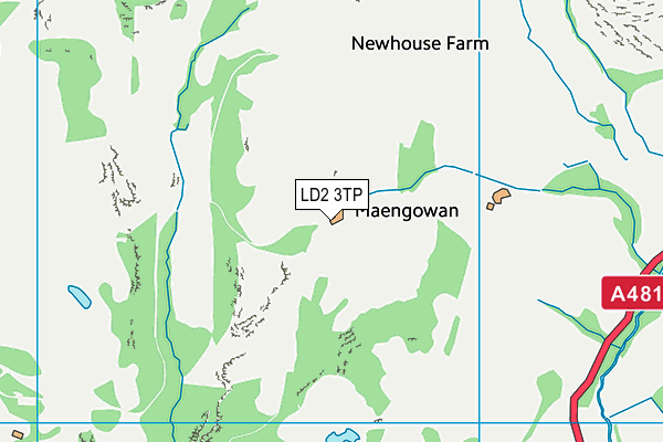 LD2 3TP map - OS VectorMap District (Ordnance Survey)