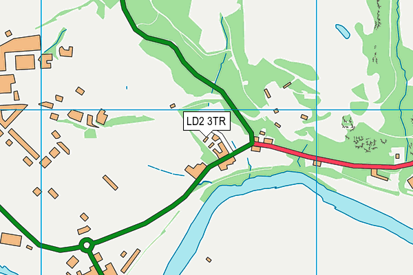 LD2 3TR map - OS VectorMap District (Ordnance Survey)