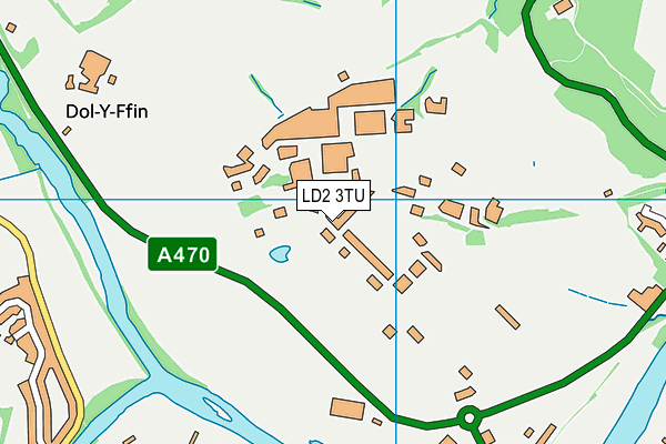 LD2 3TU map - OS VectorMap District (Ordnance Survey)