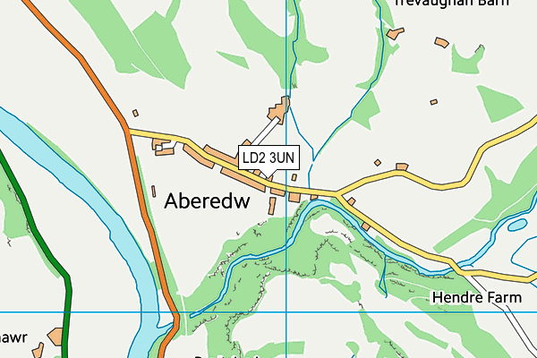 LD2 3UN map - OS VectorMap District (Ordnance Survey)